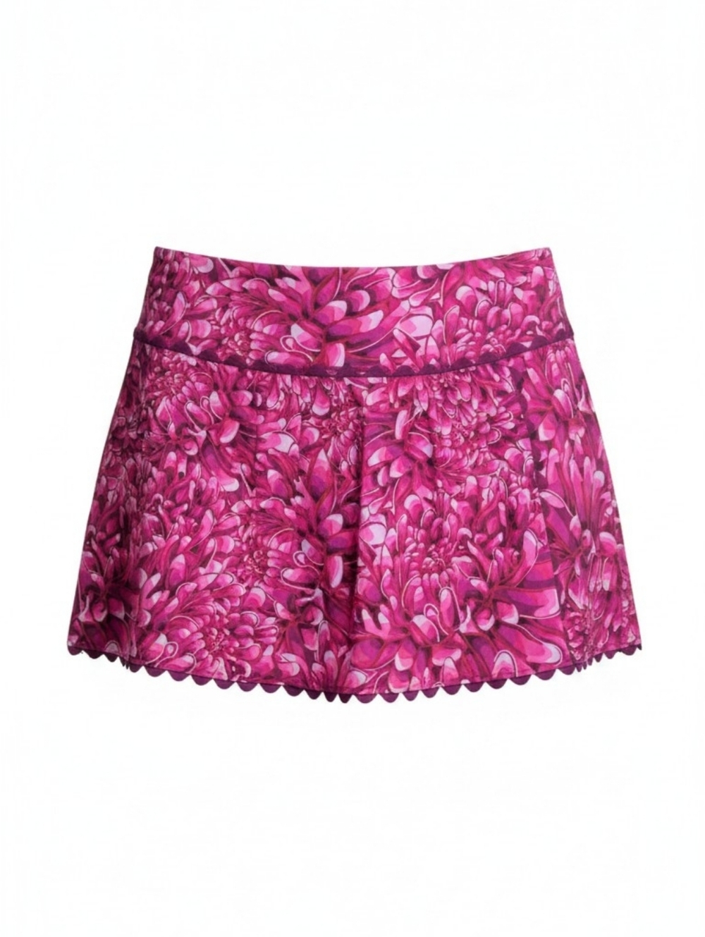 ❤️B2G1 New Kika Vargas Target Women's Size 14 Scalloped Edge Pink Floral Mini S❤